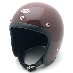 【即納】OCEAN BEETLE BEETLE L.A.C MAROON/オーシャンビートルlacマルーン茶色ビンテージヘルメットsmall bucoスモールブコ｜speed-addict