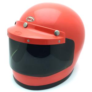 送料無料 240バイザー 純正シールド付 BELL STAR 120 ORANGE 59cm/ベルスター120オレンジビンテージヘルメット族ヘルレーサーフルフェイス