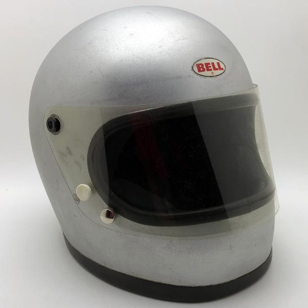 送料無料 純正シールド付 BELL STAR SILVER 60cm/ビンテージヘルメットベルスター...