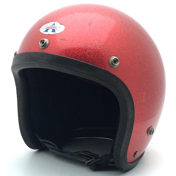 送料無料 JET RED METALFLAKE 58cm/赤レッドビンテージヘルメットラメスモールジ...