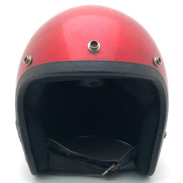 送料無料 JET RED METALFLAKE 57cm/赤レッドビンテージヘルメットラメハーレーチ...