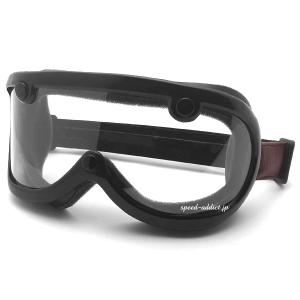 GREASER 60's VINTAGE GOGGLE LEATHER 1inch BROWN/グリーサービンテージゴーグルレザー茶色ツーリングヘルメットmtxバイク用モトクロス｜speed-addict