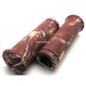 Nice!Motorcycle JACK HAMMER MARBLE GRIP（ナイスモーターサイクルジャックハマーマーブルグリップ）BROWN & WHITE インチバー用｜speed-addict