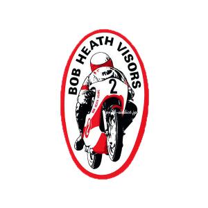 BOB HEATH VISORSステッカー/ボブヒースバイザーデカールシールド防水カスタムバイクヘルメットアクセサリーイギリスモーターサイクル単車｜speed-addict