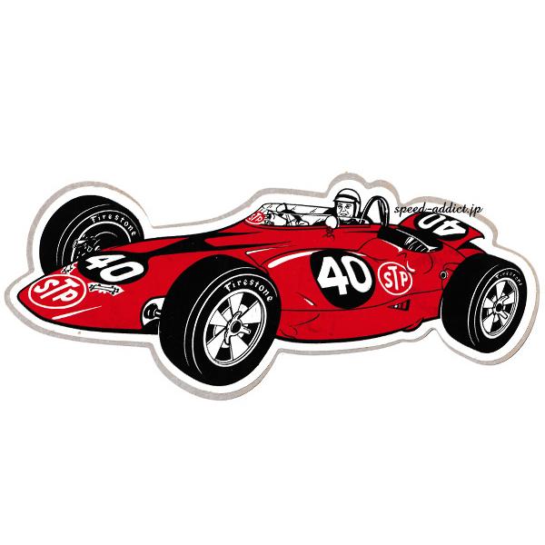 60's VINTAGE STP Sticker STP-Paxton Turbocar 90mm×...