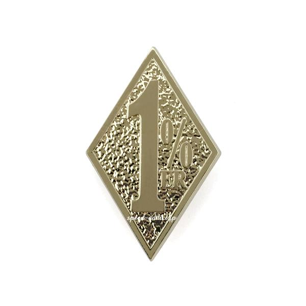 1%er LARGE PINS GOLD/金ピンズワンパーセンターピンバッジバッヂバッチラペルタイタ...