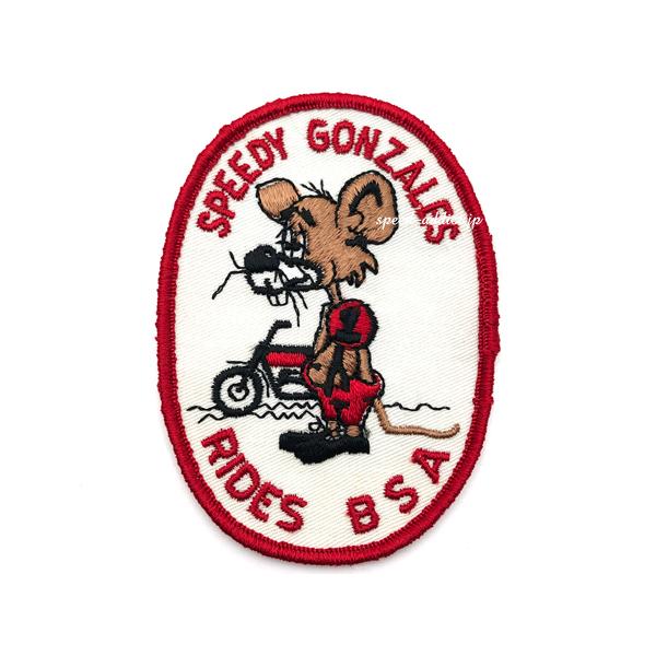 60's VINTAGE SPEEDY GONZALES RIDES BSA WAPPEN/nosロ...