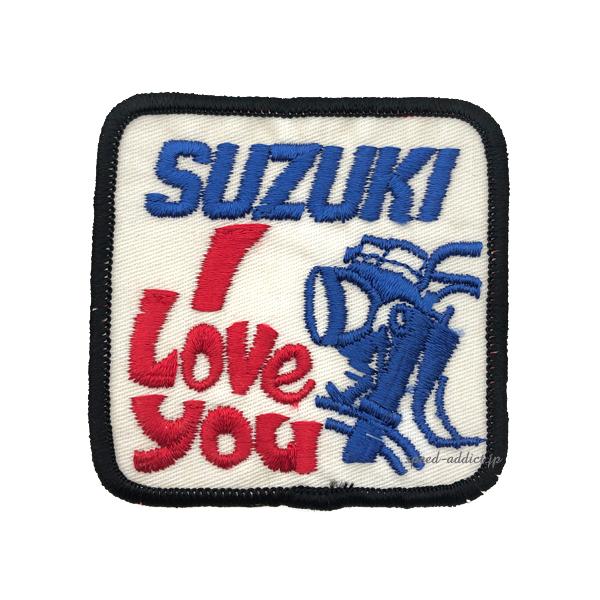 70's VINTAGE SUZUKI I LOVE YOU WAPPEN SQUARE BLUE ...