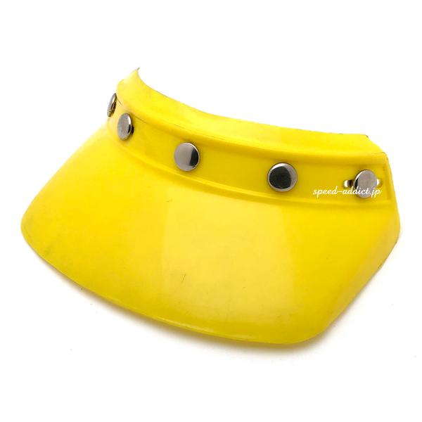 70's VINTAGE VISOR 5snap YELLOW/黄色イエロービンテージバイザー汎用防...