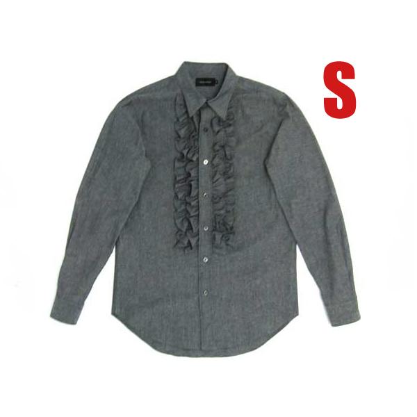 CHAMBRAY FRILL SHIRT BLACK S/ダンガリーシャツrrlkatoカトーwra...