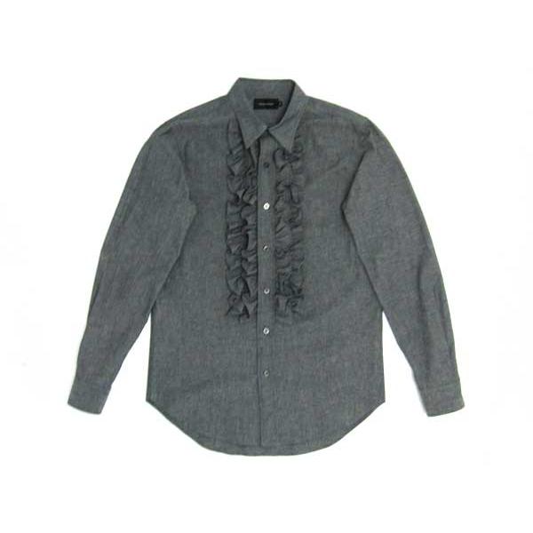 CHAMBRAY FRILL SHIRT BLACK/ダンガリーシャツrrlkatoカトーwrang...