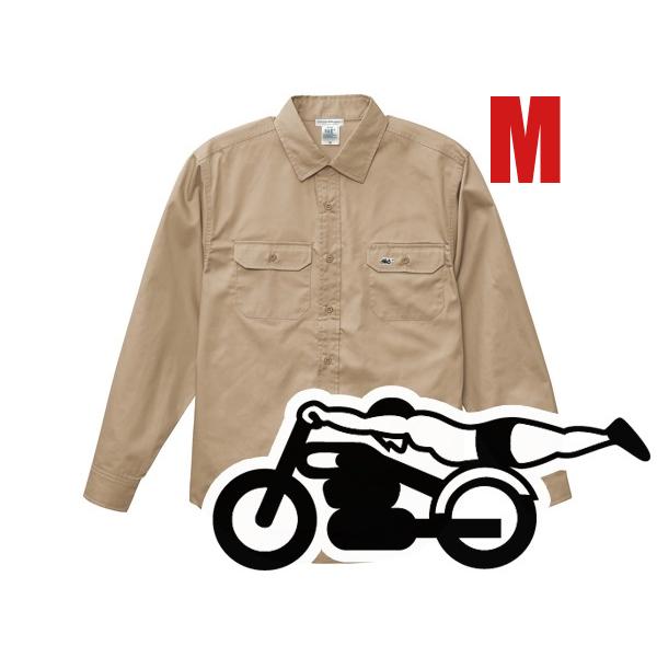 WORK SHIRT スピードアディクト BEIGE M/ロックマウントrock mounthbar...