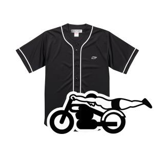 胸スピードアディクト BASEBALL SHIRT BLACK S/黒ベースボールシャツ