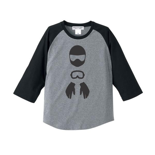 VMX シルエット Raglan 3/4 Sleeves T-shirt GRAY × BLACK/...