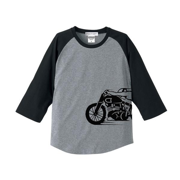 スピードアディクト サイドプリント Raglan 3/4 Sleeves T-shirt GRAY ...
