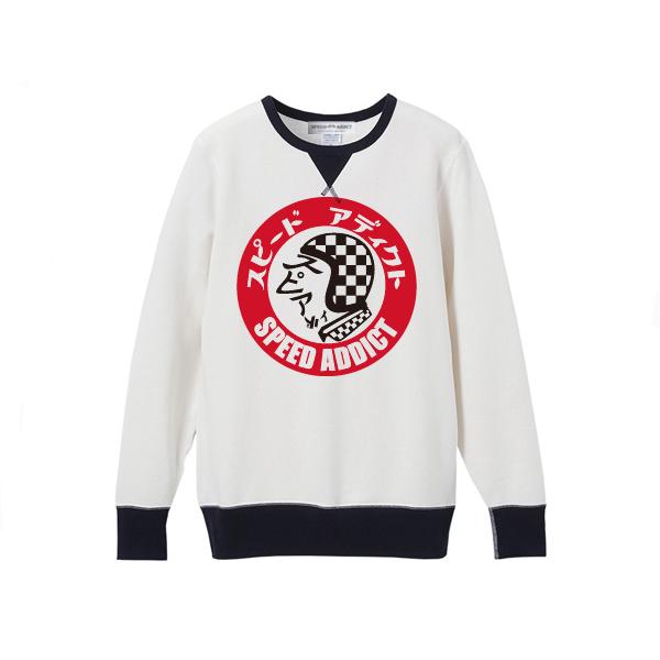 SPEED ADDICT TRADE MARK 2TONE SWEAT WHITE/白スウェットリブ...