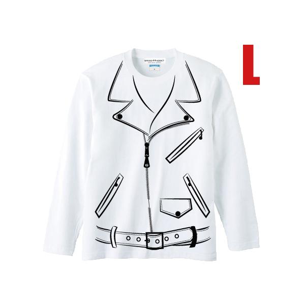 だまし絵 W RIDERS L/S T-shirt WHITE L/tシャツ長袖ロンtee騙し絵トロ...