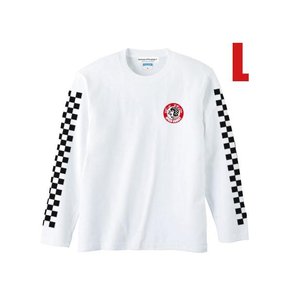 袖CHECKER SPEED ADDICT TRADE MARK L/S T-shirt WHITE...