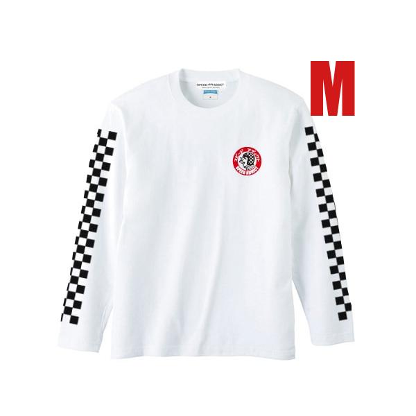 袖CHECKER SPEED ADDICT TRADE MARK L/S T-shirt WHITE...