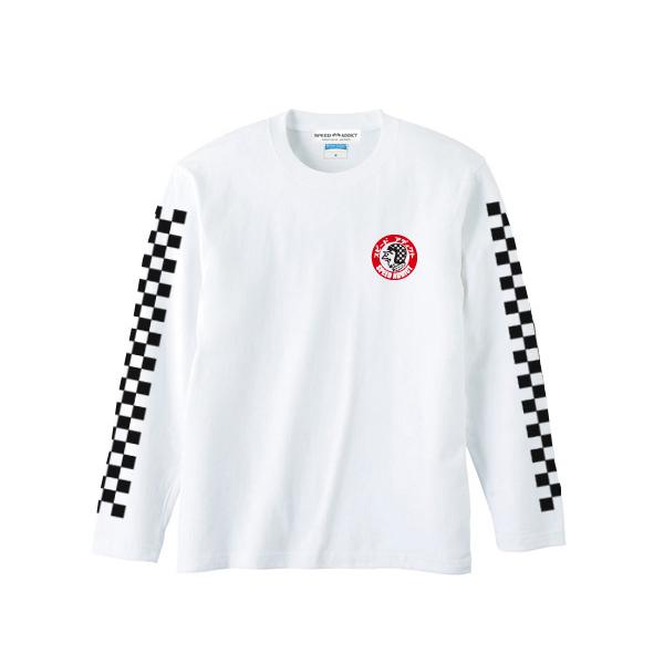 袖CHECKER SPEED ADDICT TRADE MARK L/S T-shirt WHITE...