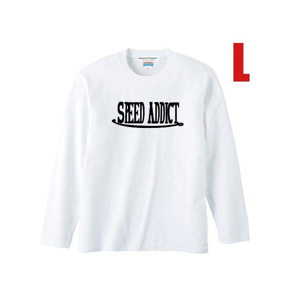 SPEED ADDICT KUSTOM LOGO L/S T-shirt WHITE L/ソフテイル...