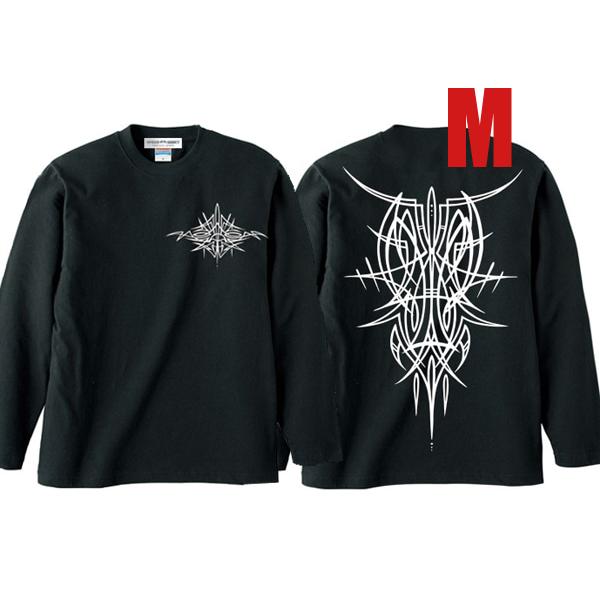 POTS DESIGN PINSTRIPE L/S T-shirt BLACK M/サイドバルブナッ...