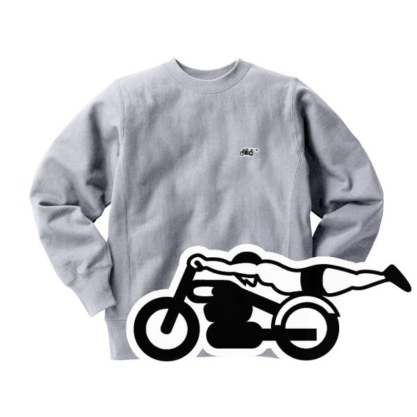 リバース縫製 サイドリブ スピードアディクト SWEAT GRAY × BLACK/グレービンテージ...