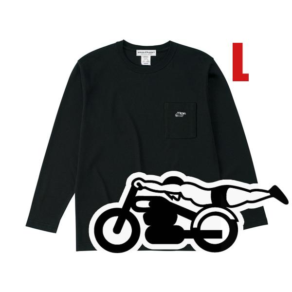 スピードアディクト POCKET L/S T-shirt BLACK L/黒長袖ポケットTシャツポケ...