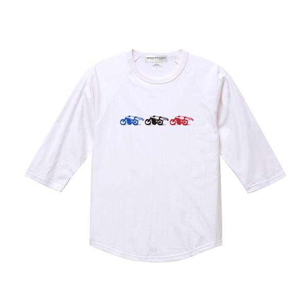 3スピードアディクト Raglan 3/4 Sleeves T-shirt WHITE/ラグラン七分...