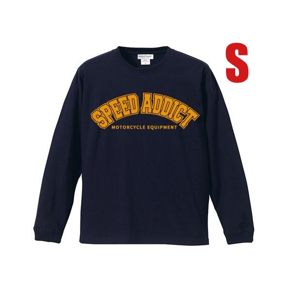 SPEED ADDICT COLLEGE LOGO L/S T-shirt NAVY S/紺ネイビー...
