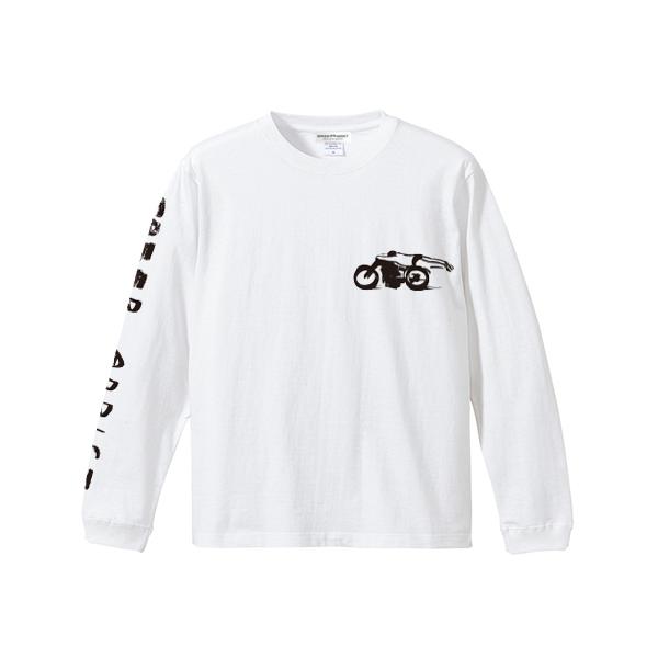 SPEED ADDICT 手書き風 L/S T-shirt WHITE/白長袖tシャツロンteeドラ...