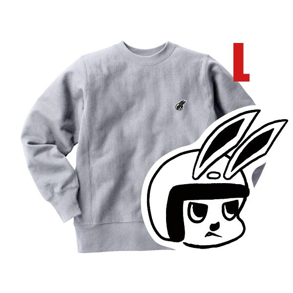 リバース縫製 サイドリブ CHECKER RABBIT SWEAT GRAY L/グレービンテージス...