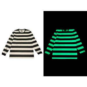 GROW IN THE DARK BORDER L/S T-shirt L/蓄光プリント暗闇で光る長袖t