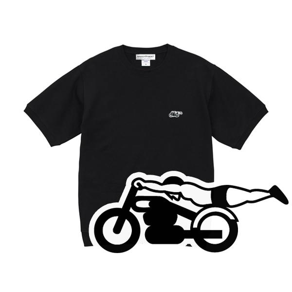 スピードアディクト SWEAT S/S BLACK/黒半そでトレーナースウェットクルーネックトライア...