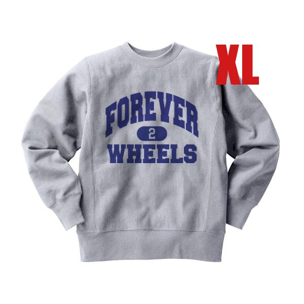 リバース縫製 サイドリブ FOREVER 2 WHEELS SWEAT GRAY XL/グレービンテ...
