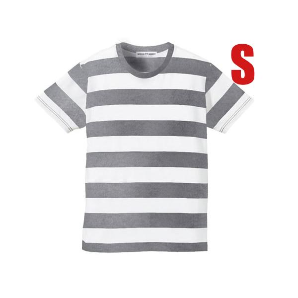 PRISONER BORDER T-shirt GRAY × WHITE S/プリズナーボーダーtシ...