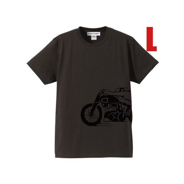 スピードアディクト サイドプリント T-shirt CHARCOAL L/triumphトライアンフ...