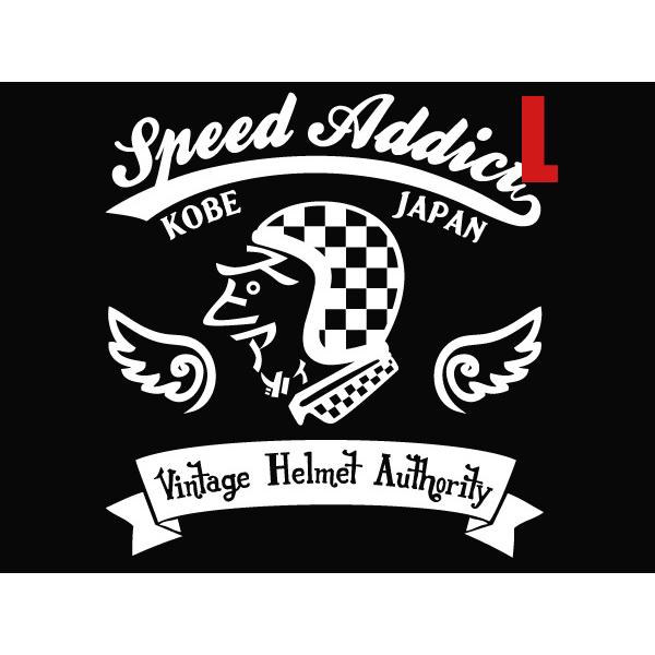 Vintage Helmet Authority T-shirt BLACK L/ビンテージヘルメッ...