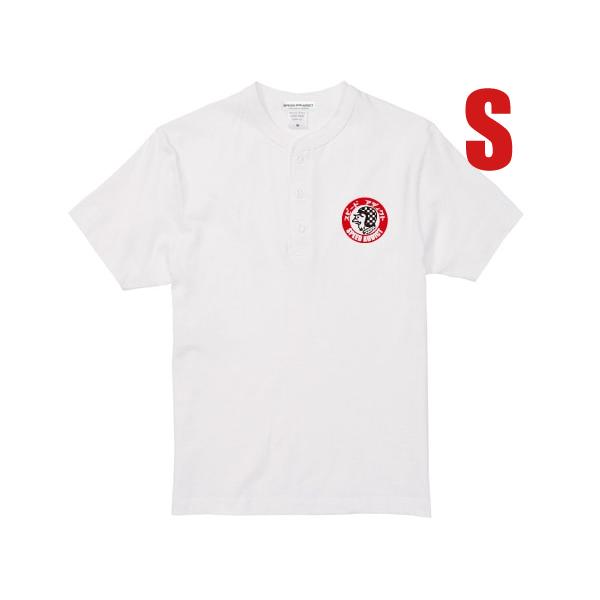 SPEED ADDICT TRADE MARK ヘンリーネック T-shirt WHITE S/白h...