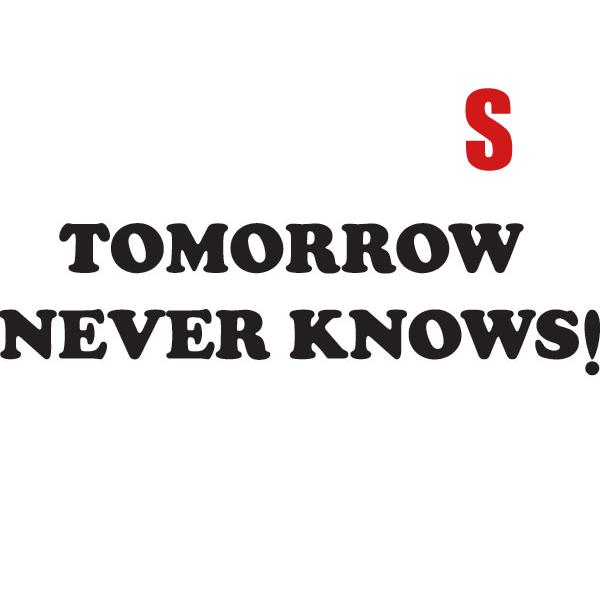 TOMORROW NEVER KNOWS Ringer T-shirt WHITE×BLACK S/...