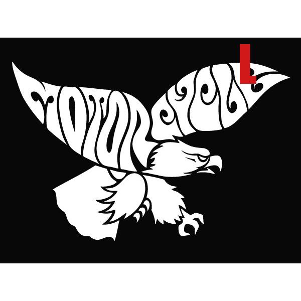 EAGLE MOTORCYCLE T-shirt BLACK L/ハーレーチョッパーバイクフリスコロ...