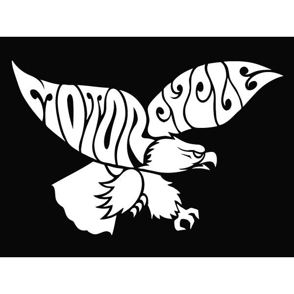 EAGLE MOTORCYCLE T-shirt BLACK/old skoolオールドスクールho...