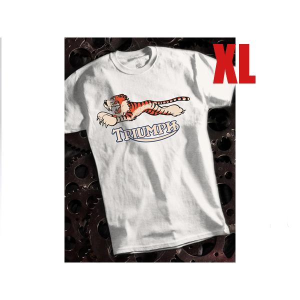 METRO RACING TRIUMPH TIGER T-shirt WHITE XL/メトロレーシ...