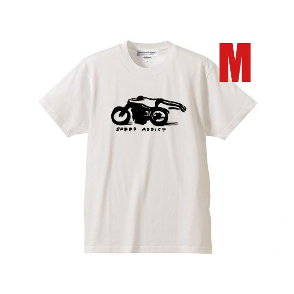 SPEED ADDICT 手書き風 T-shirt WHITE M/白tシャツアメカジ古着50s60...