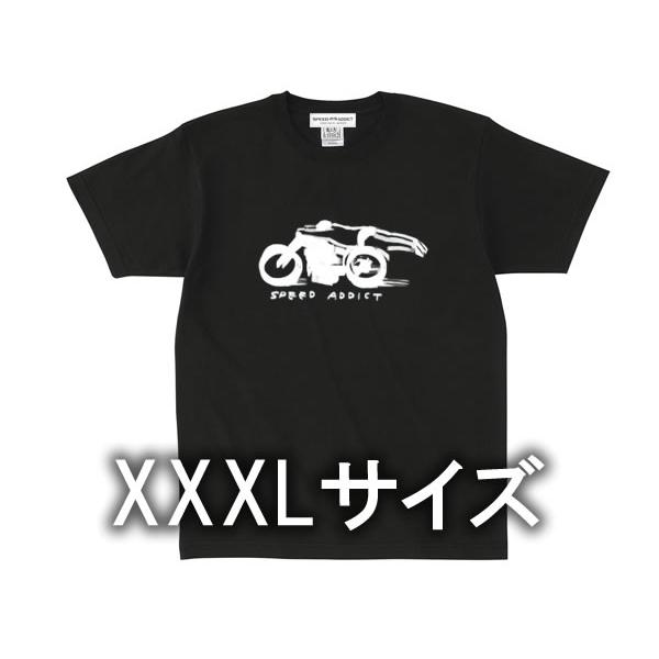 XXXLサイズ SPEED ADDICT 手書き風 T-shirt BLACK/3xlハーレービッグ...