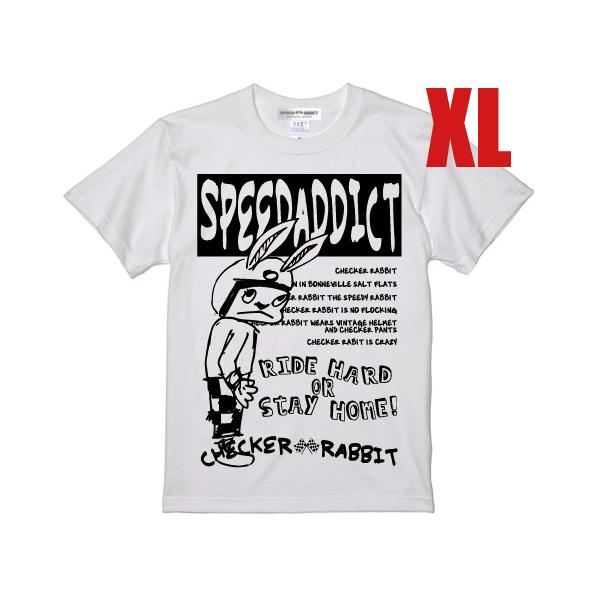【CHECKER RABBIT T-SHIRT】XL/ヴィンテージvintageクラシック単車旧車ラ...