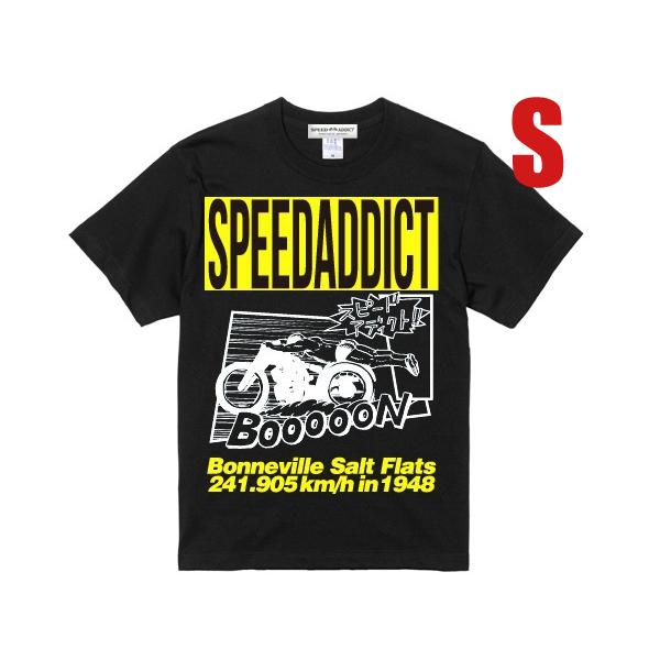 【スピードアディクト T-shirt】BLACK S/黒チョッパーバイク乗りchopperハーレーh...