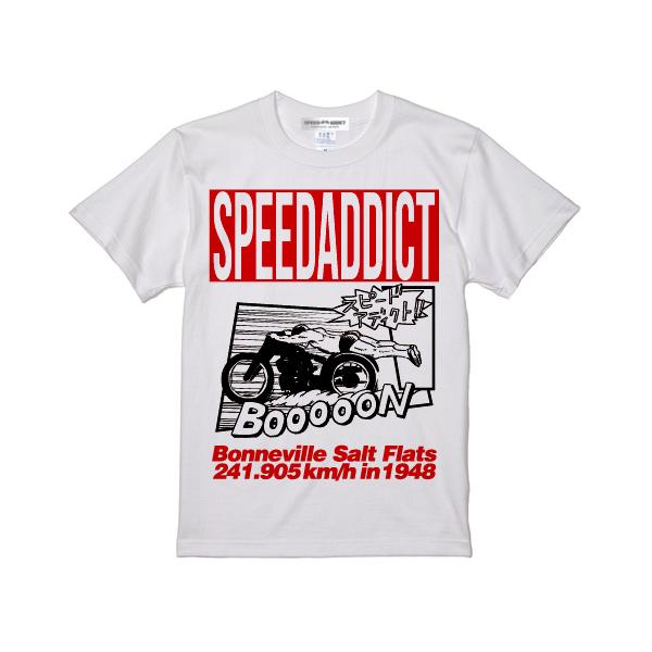 【スピードアディクト T-shirt】WHITE/白アメコミデザイン世界最速のインディアンバートマン...