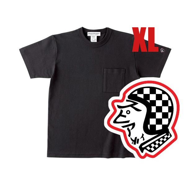 SPEED ADDICT TRADE MARK POCKET T-shirt BLACK XL/黒ヘ...