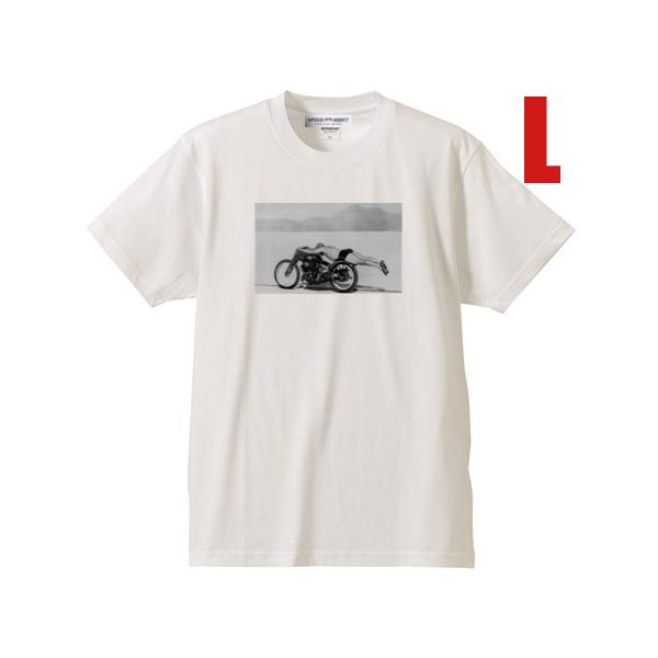 SPEED ADDICT フォトプリント T-shirt WHITE L/白チョッパーバイクハーレー...